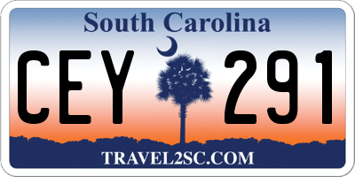 SC license plate CEY291