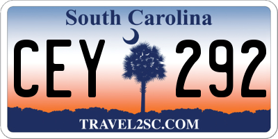 SC license plate CEY292
