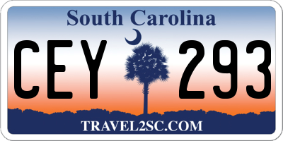SC license plate CEY293