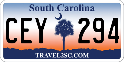 SC license plate CEY294