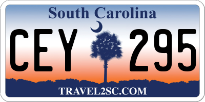SC license plate CEY295