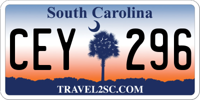 SC license plate CEY296