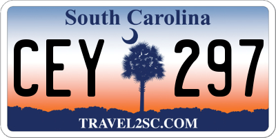 SC license plate CEY297
