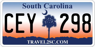 SC license plate CEY298