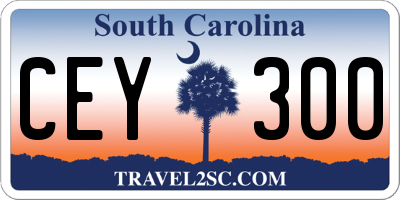 SC license plate CEY300