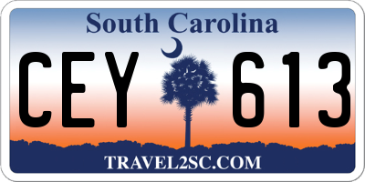 SC license plate CEY613