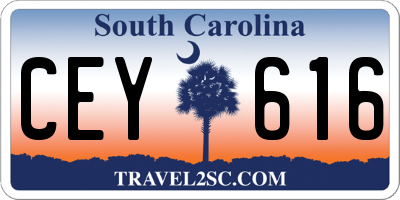SC license plate CEY616