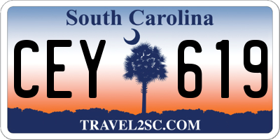 SC license plate CEY619