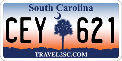 SC license plate CEY621