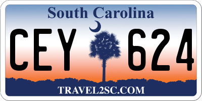 SC license plate CEY624