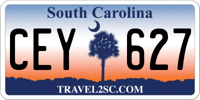 SC license plate CEY627