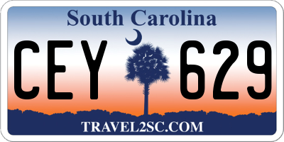 SC license plate CEY629