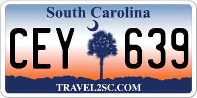 SC license plate CEY639