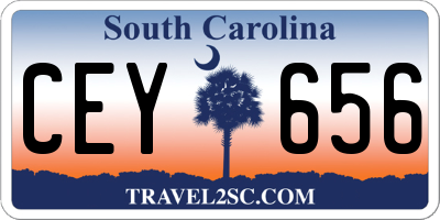 SC license plate CEY656