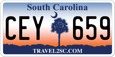 SC license plate CEY659