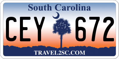 SC license plate CEY672