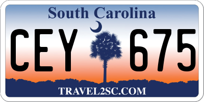 SC license plate CEY675