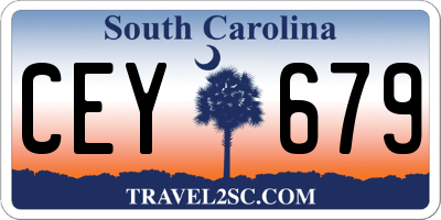 SC license plate CEY679