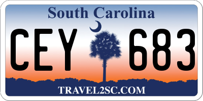 SC license plate CEY683
