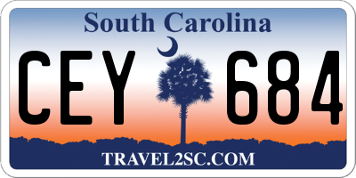 SC license plate CEY684