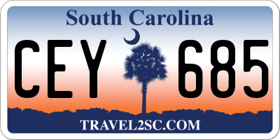 SC license plate CEY685