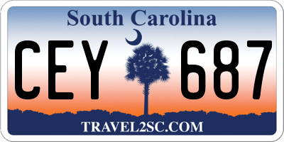 SC license plate CEY687
