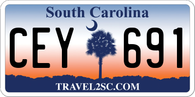 SC license plate CEY691