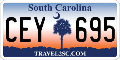 SC license plate CEY695