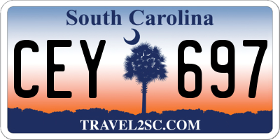SC license plate CEY697