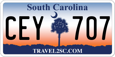 SC license plate CEY707