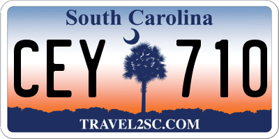 SC license plate CEY710
