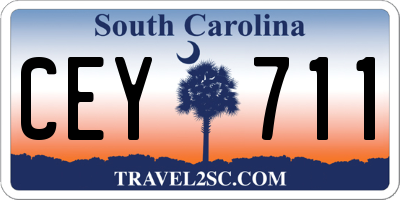 SC license plate CEY711