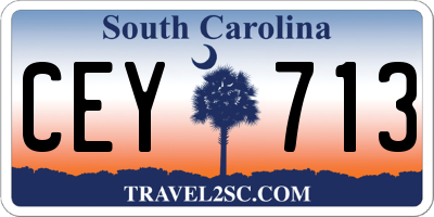 SC license plate CEY713