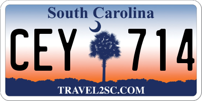 SC license plate CEY714