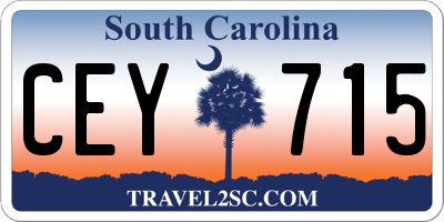 SC license plate CEY715