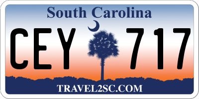 SC license plate CEY717