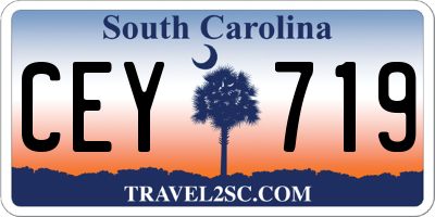 SC license plate CEY719