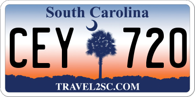 SC license plate CEY720