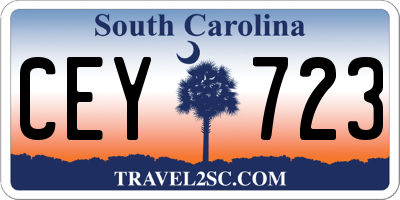 SC license plate CEY723