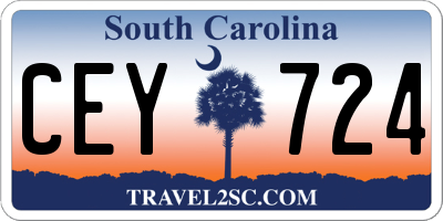 SC license plate CEY724