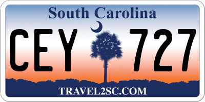 SC license plate CEY727