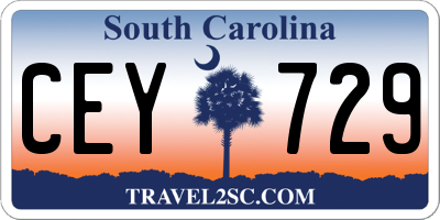 SC license plate CEY729