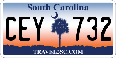 SC license plate CEY732