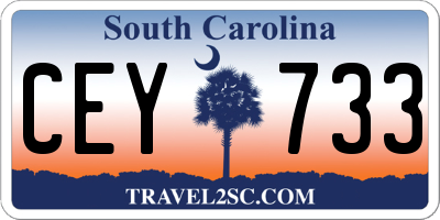SC license plate CEY733