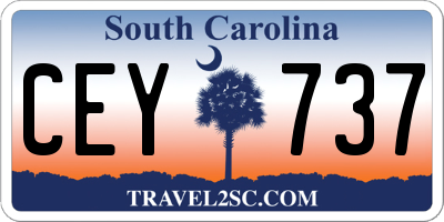 SC license plate CEY737
