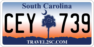 SC license plate CEY739