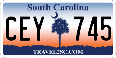 SC license plate CEY745
