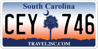 SC license plate CEY746