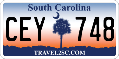 SC license plate CEY748
