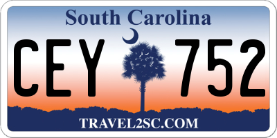 SC license plate CEY752